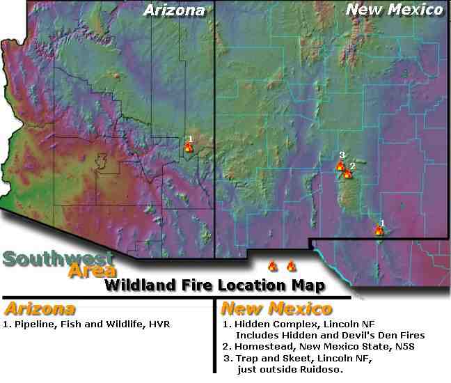 Wildfire Location Map