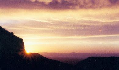 Sunset at Tunnel Overlook